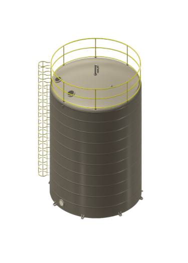 صورة خزان مياه سعة 100000 لتر مرجان المهيدب فيبر جلاس عمودي