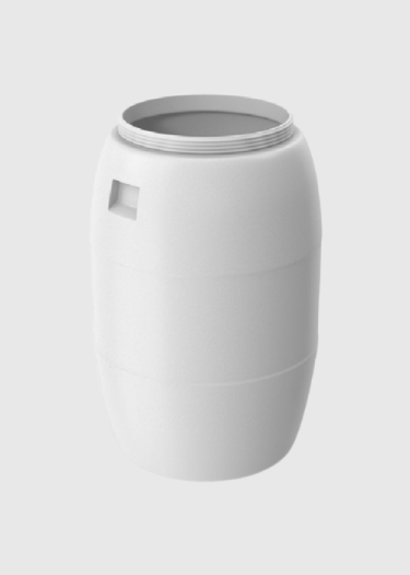 صورة برميل بلاستيك أبيض مقاس 5 جالون من البولي ايثيلين