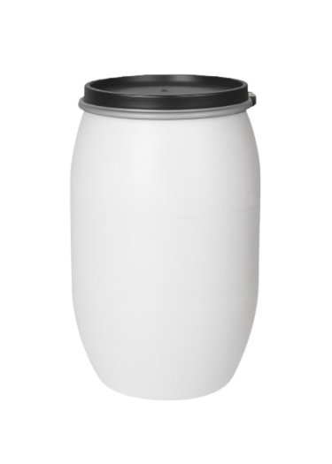 صورة برميل بلاستيك بولي ايثيلين أبيض مغلق [غطاء] سعة 1100 لتر