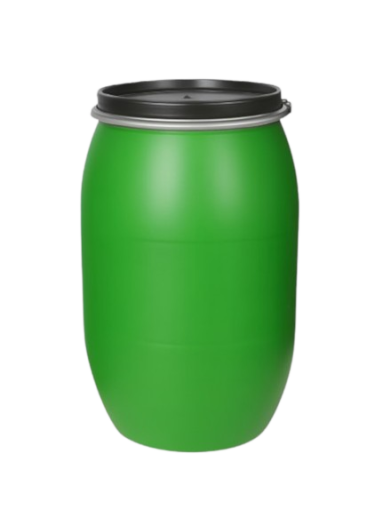 صورة برميل بلاستيك بولي ايثيلين أخضر مغلق [غطاء] سعة 1100 لتر