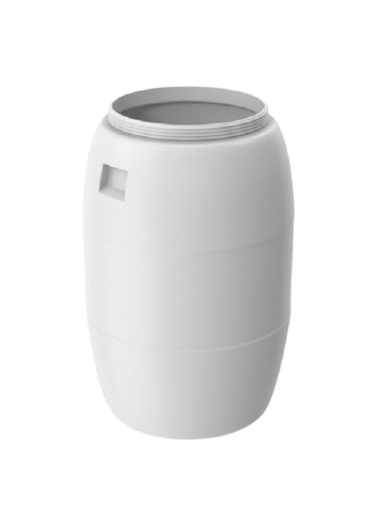 صورة برميل بلاستيك بولي ايثيلين أبيض مفتوح سعة 660 لتر