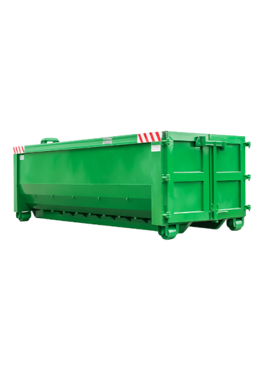 صورة حاوية حديد سعة 30 ياردة مطعوجة